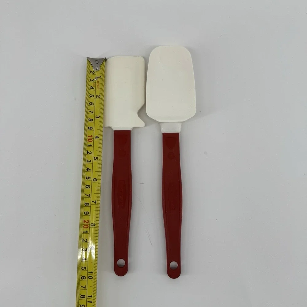 Vintage Rubbermaid Red White Silicone Spatula Set Retro Farmhouse Baking Tools